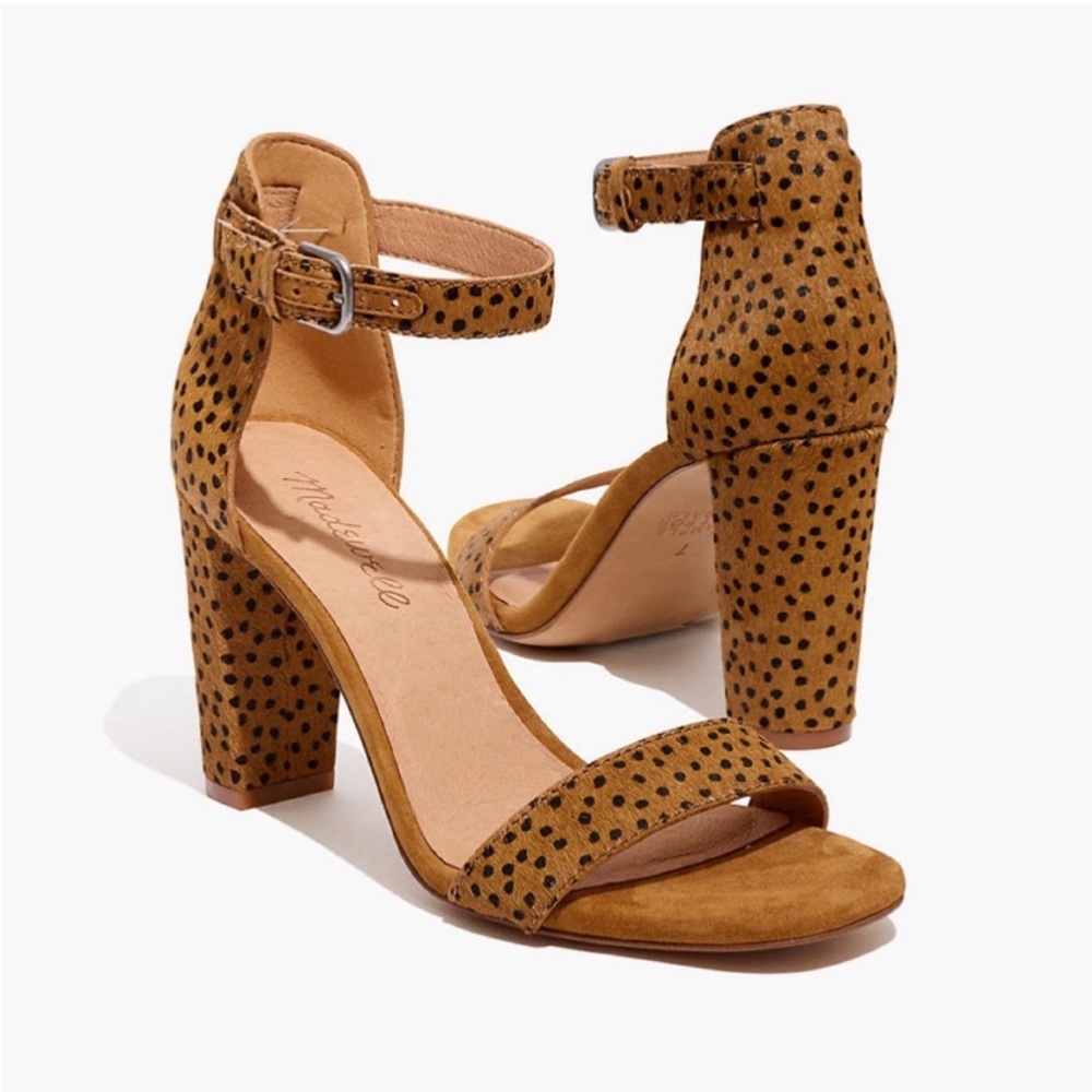 Madewell chunky spotted animal print heel